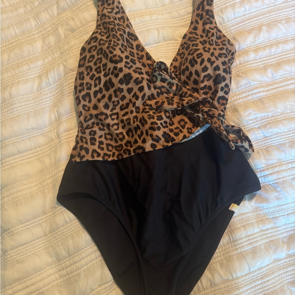 Summersalt Leopard Print and Black Swimsuit